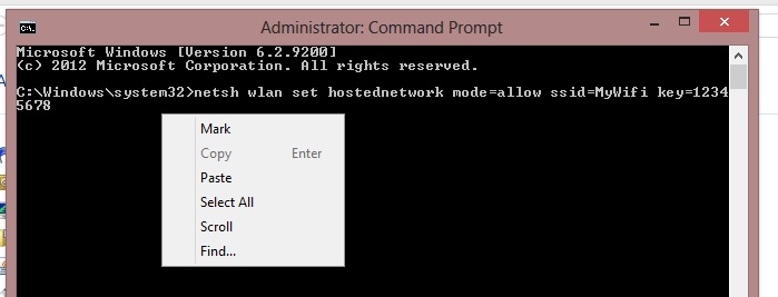 wifi hotspot command line