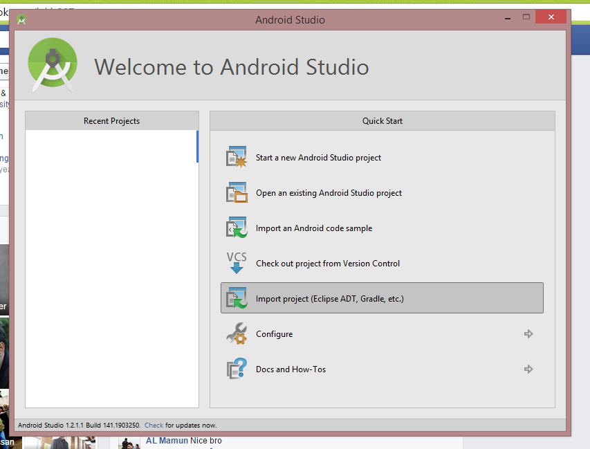import project android studio