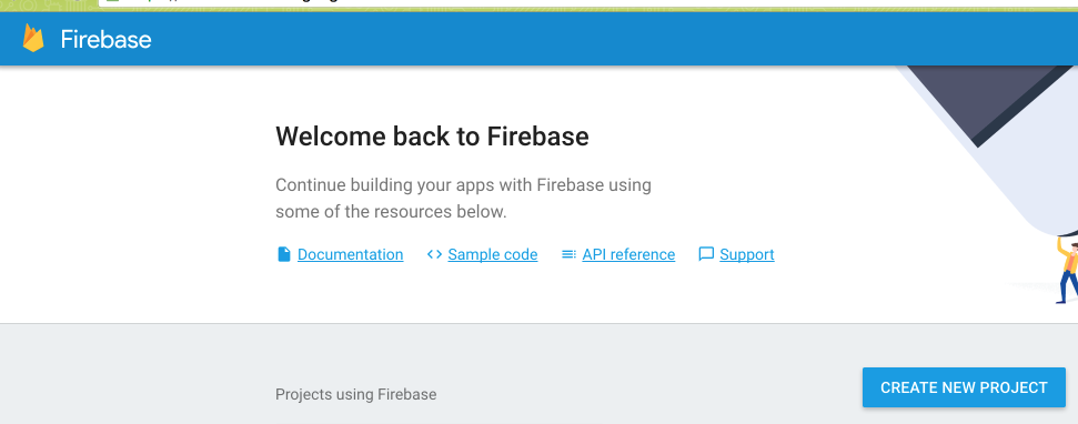 create project on Firebase